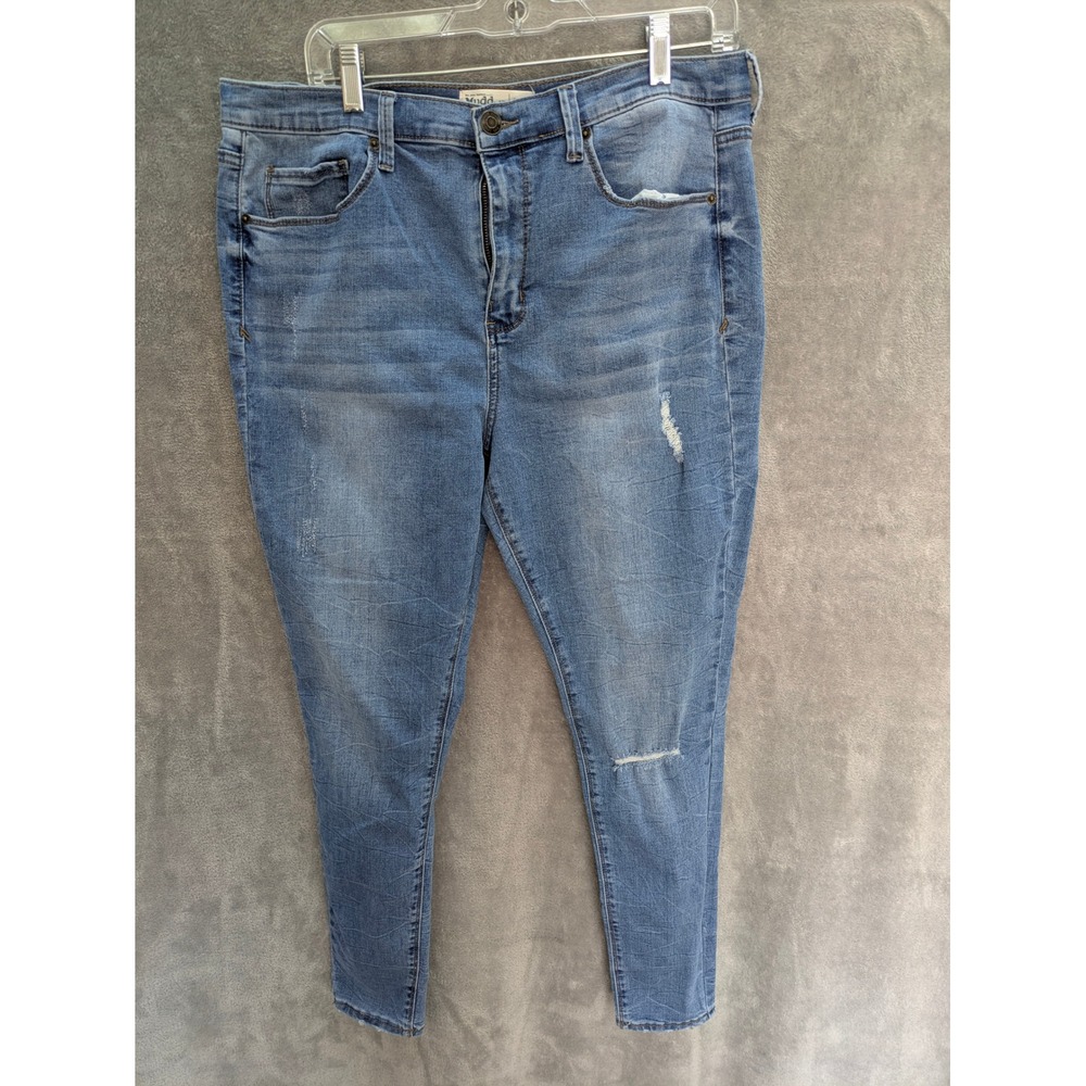 Mudd High Rise Jean Legging Juniors 17 FLX Stretch Distressed Casual Skinny Y2K‎